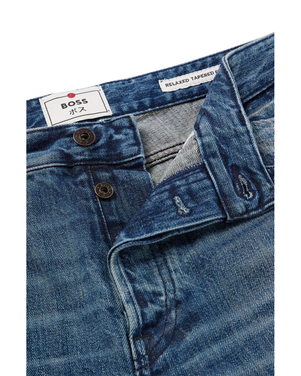 BOSS by HUGO BOSS Relaxed-fit Jeans In Japanese Ring-spun Selvedge Denim in  Blue for Men | Lyst Canada