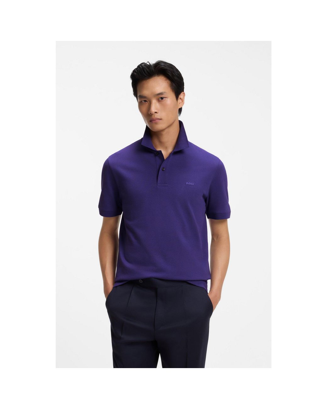 Boss Purple Versatile Polo Shirt for men