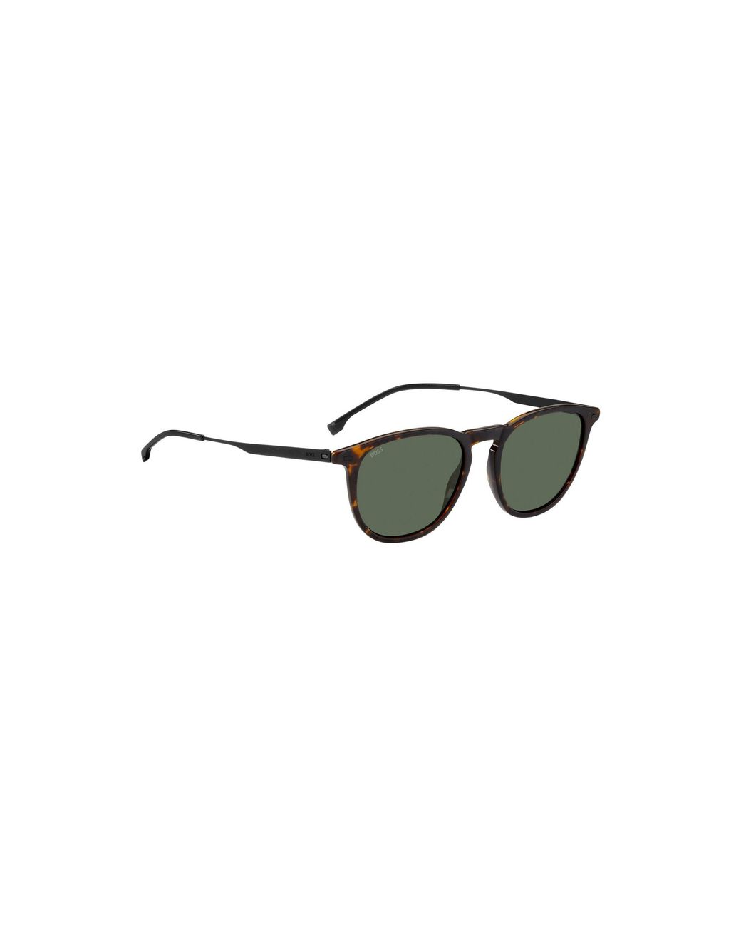 Boss Black Havana-Acetate Sunglasses With Steel Temples for men