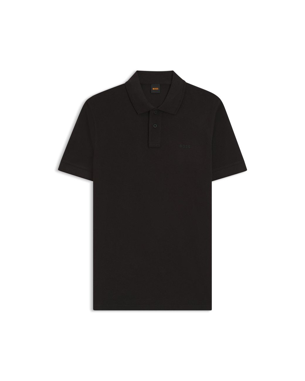 Boss Black Knit Polo Shirt for men