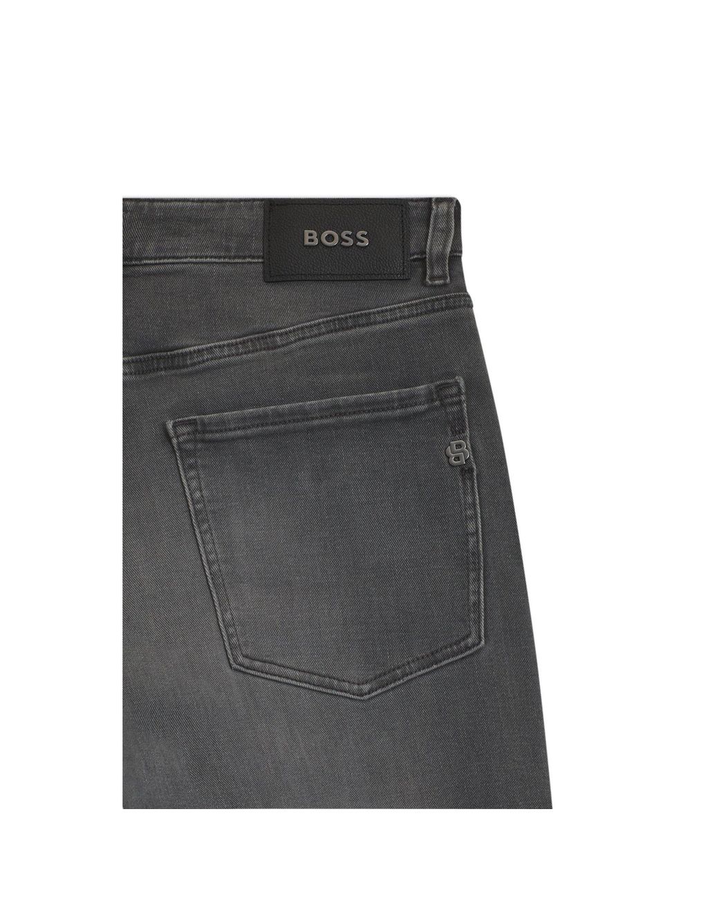 Boss Gray Maine Regular-Fit Jeans for men