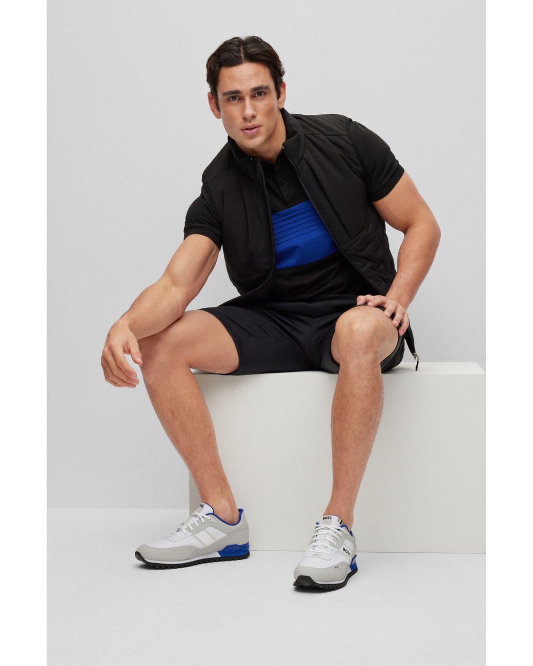 BOSS by HUGO BOSS Mixed-material Trainers With Logo Details in White for  Men | Lyst