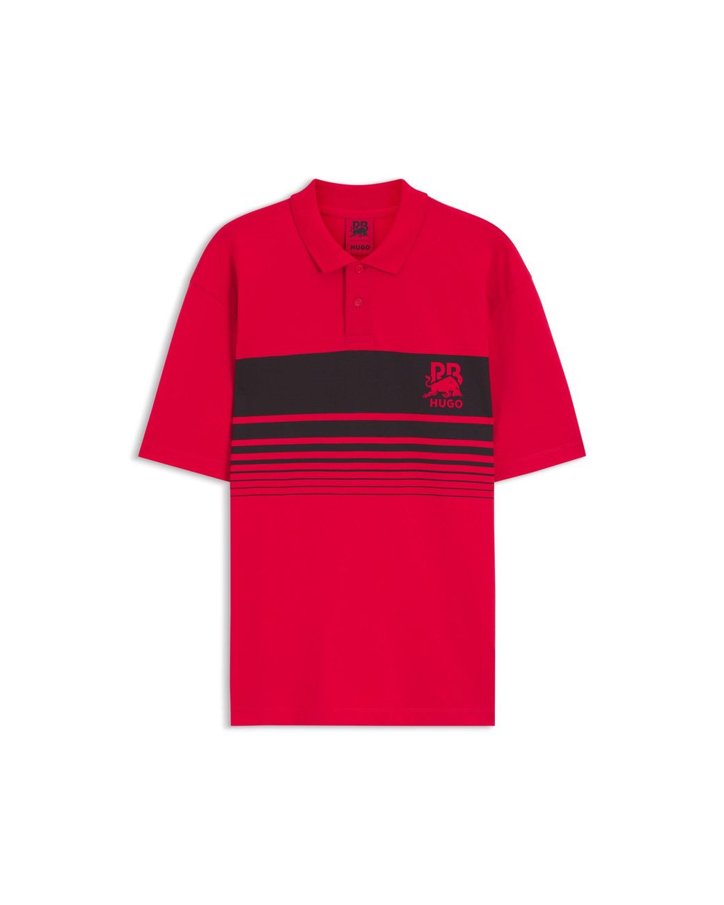 HUGO Red X Rb Piqué Polo Shirt With Bull Motif for men