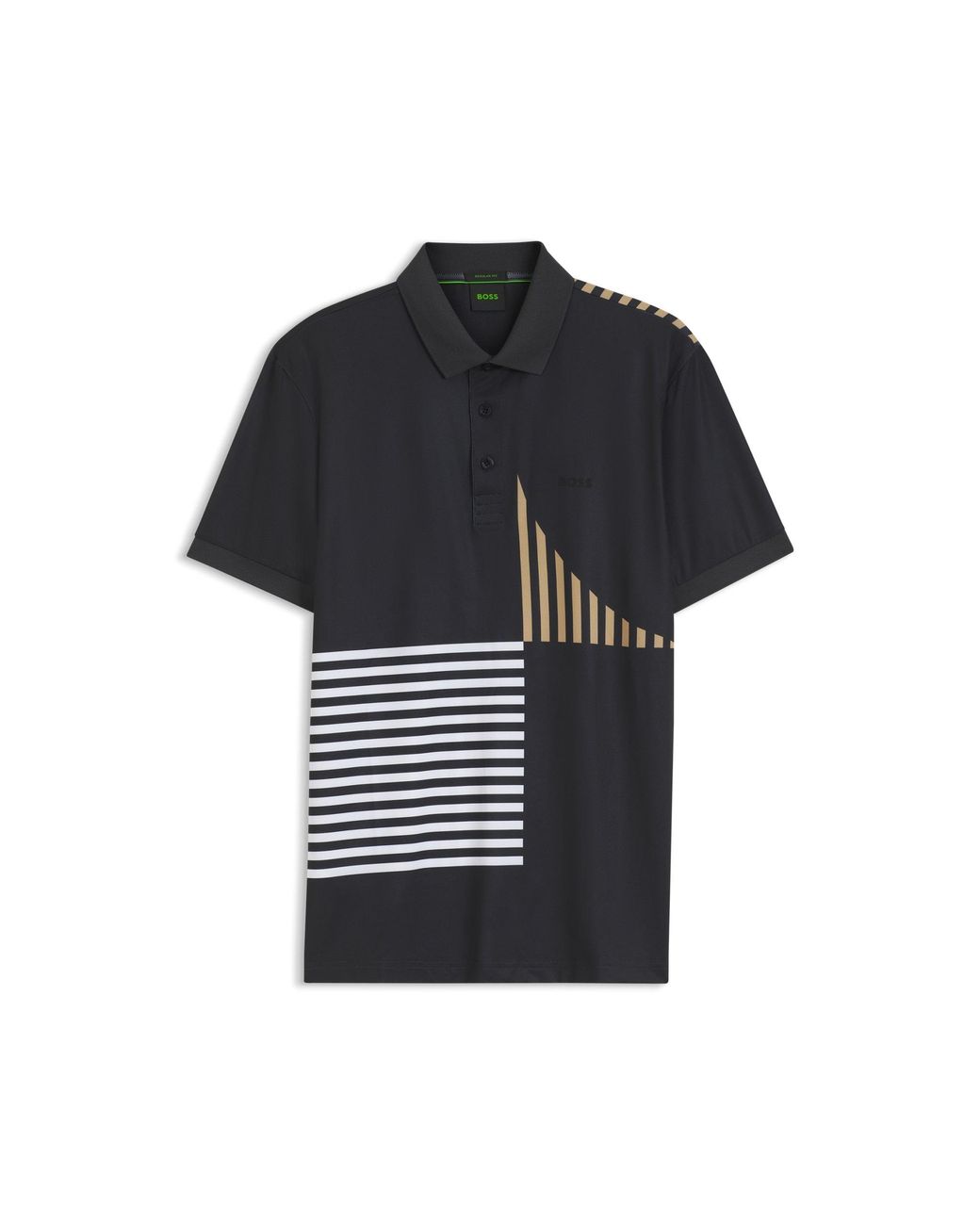 Boss Black Paddy Active Stretch-Jersey Polo Shirt With Digital Print for men