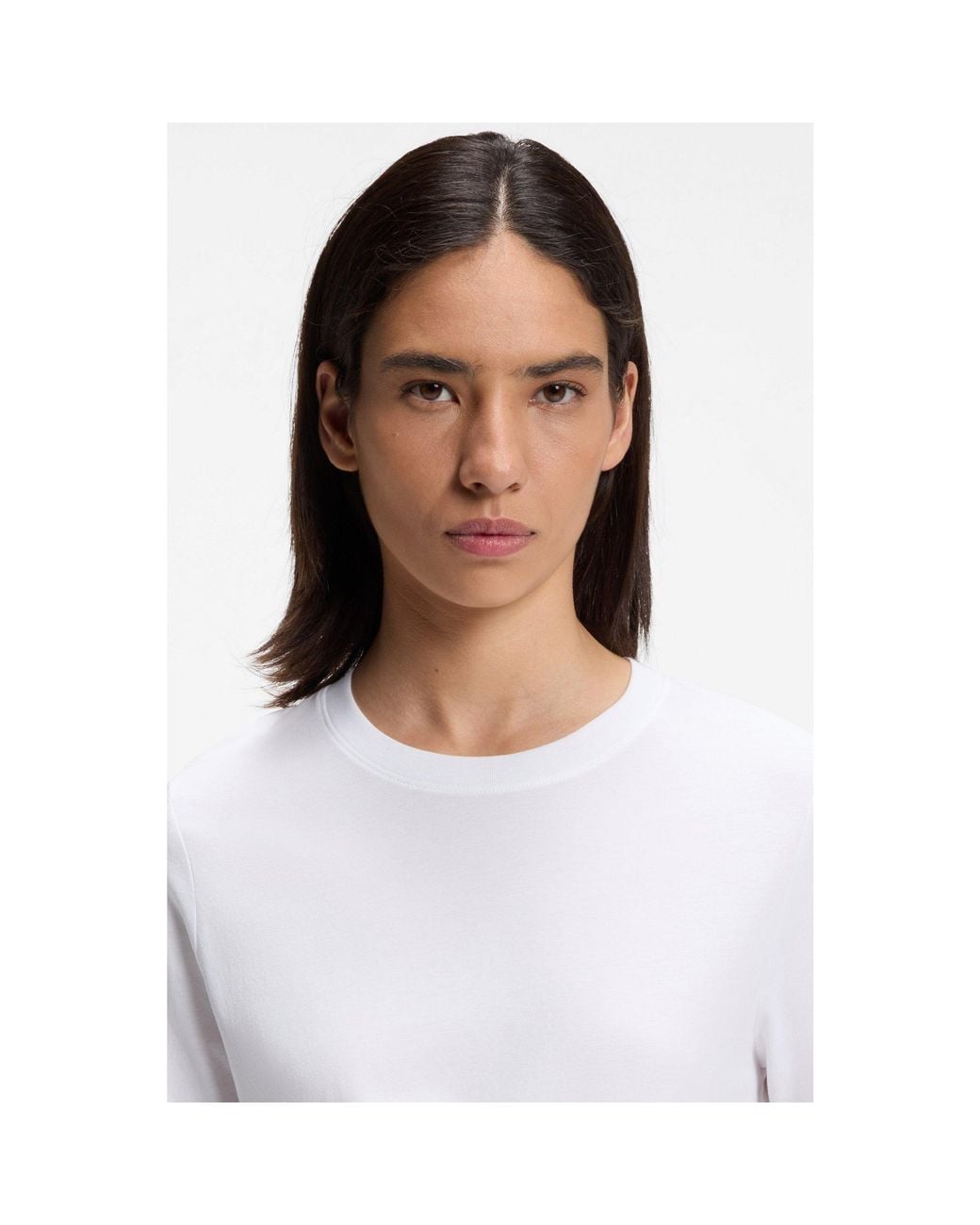 Boss White Relaxed-Fit T-Shirt