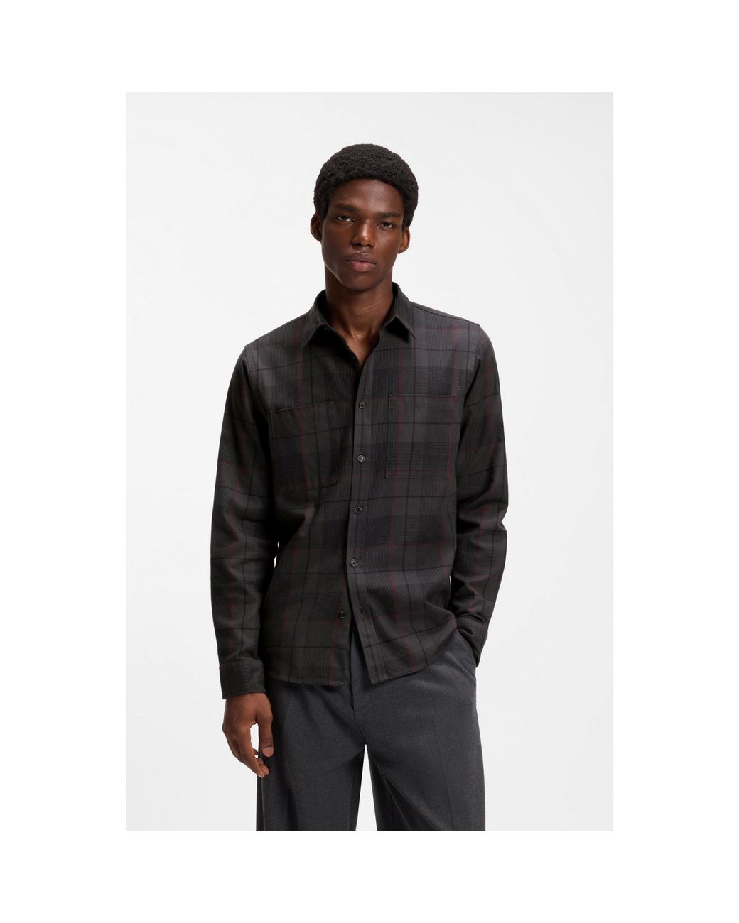 HUGO Black Relaxed-Fit Shirt for men