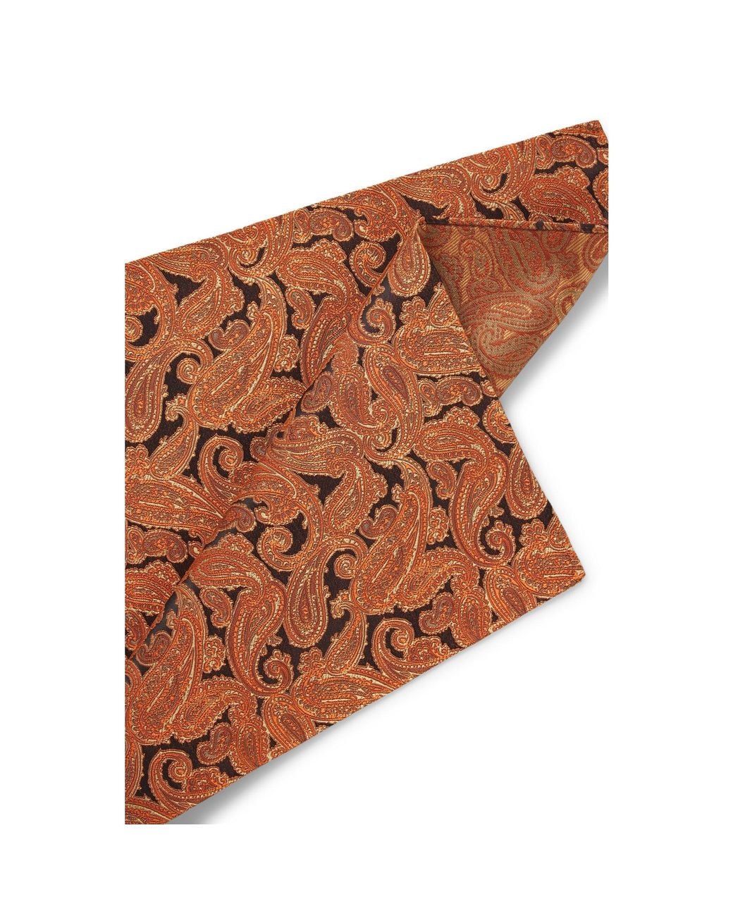 Boss Brown Silk Pocket Square for men