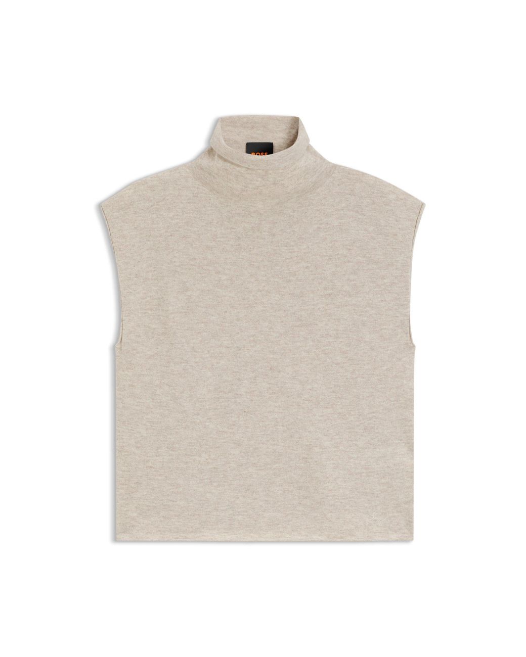 Boss Natural Mock-Neck Top