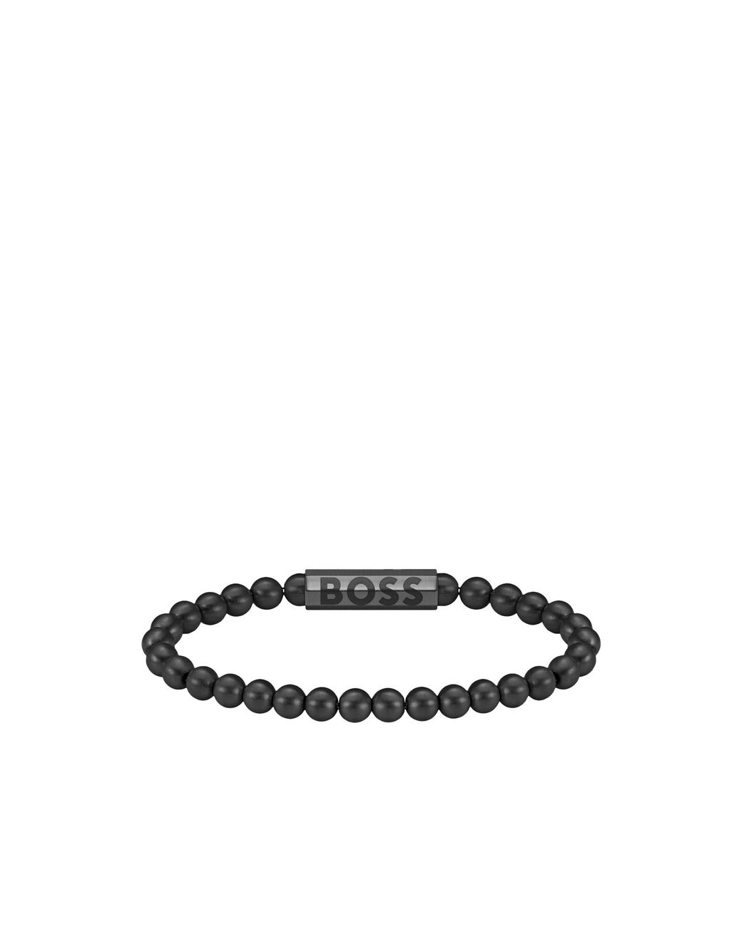 Boss Black Beaded Cuff for men