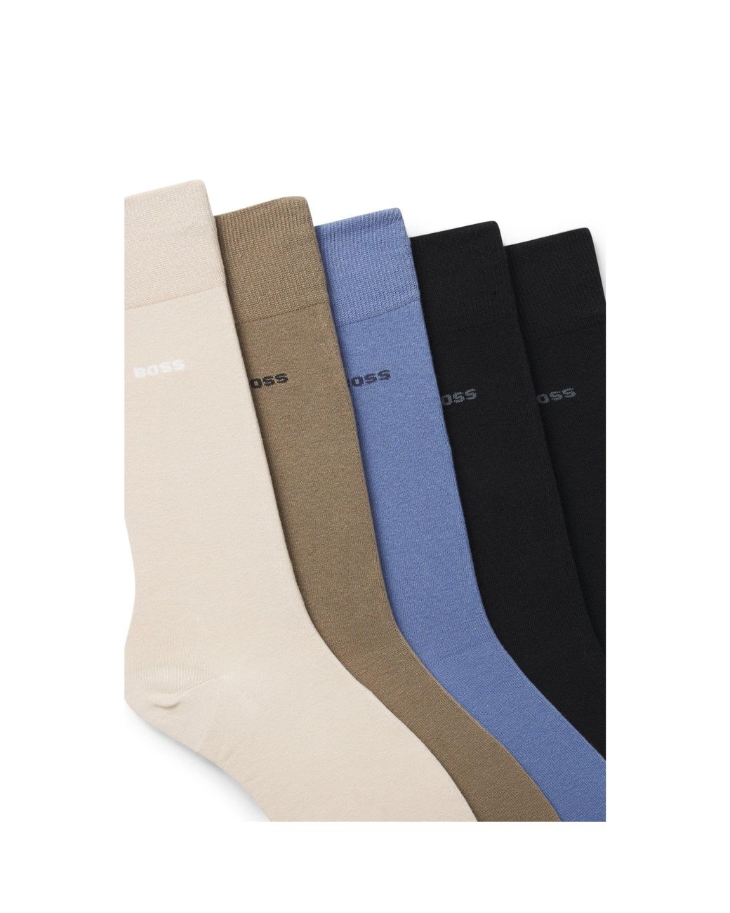 Boss Blue 5-Pack Regular-Length Socks for men