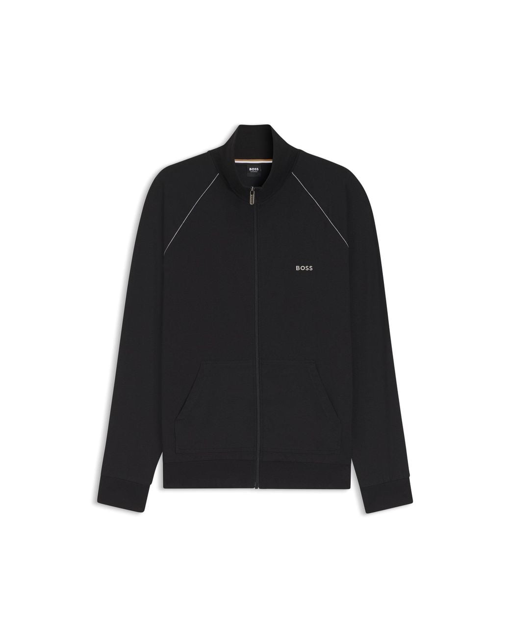 Boss Black Stretch-Cotton Jacket for men