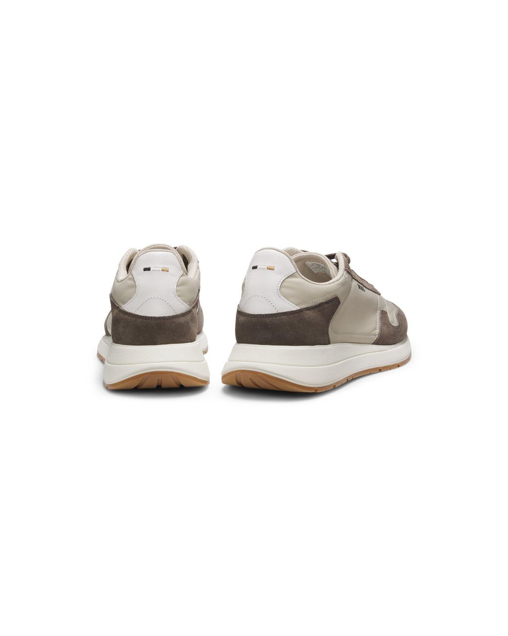 Boss Gray Lace-Up Trainers for men