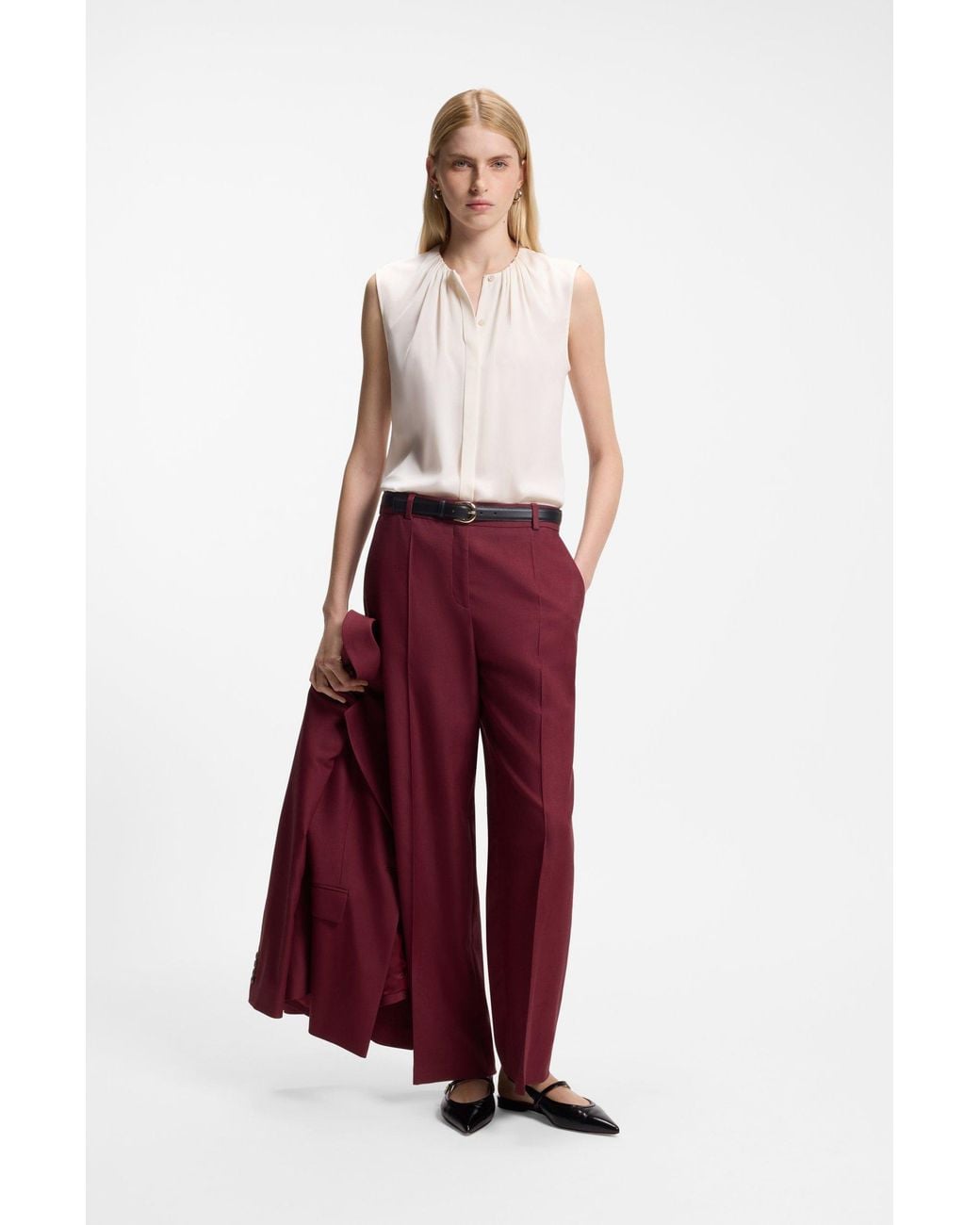 Camicetta Regular Fit di Boss in White