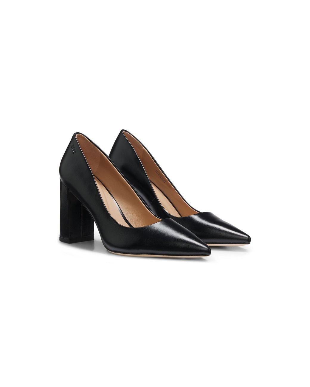 Boss Black Leather Pumps