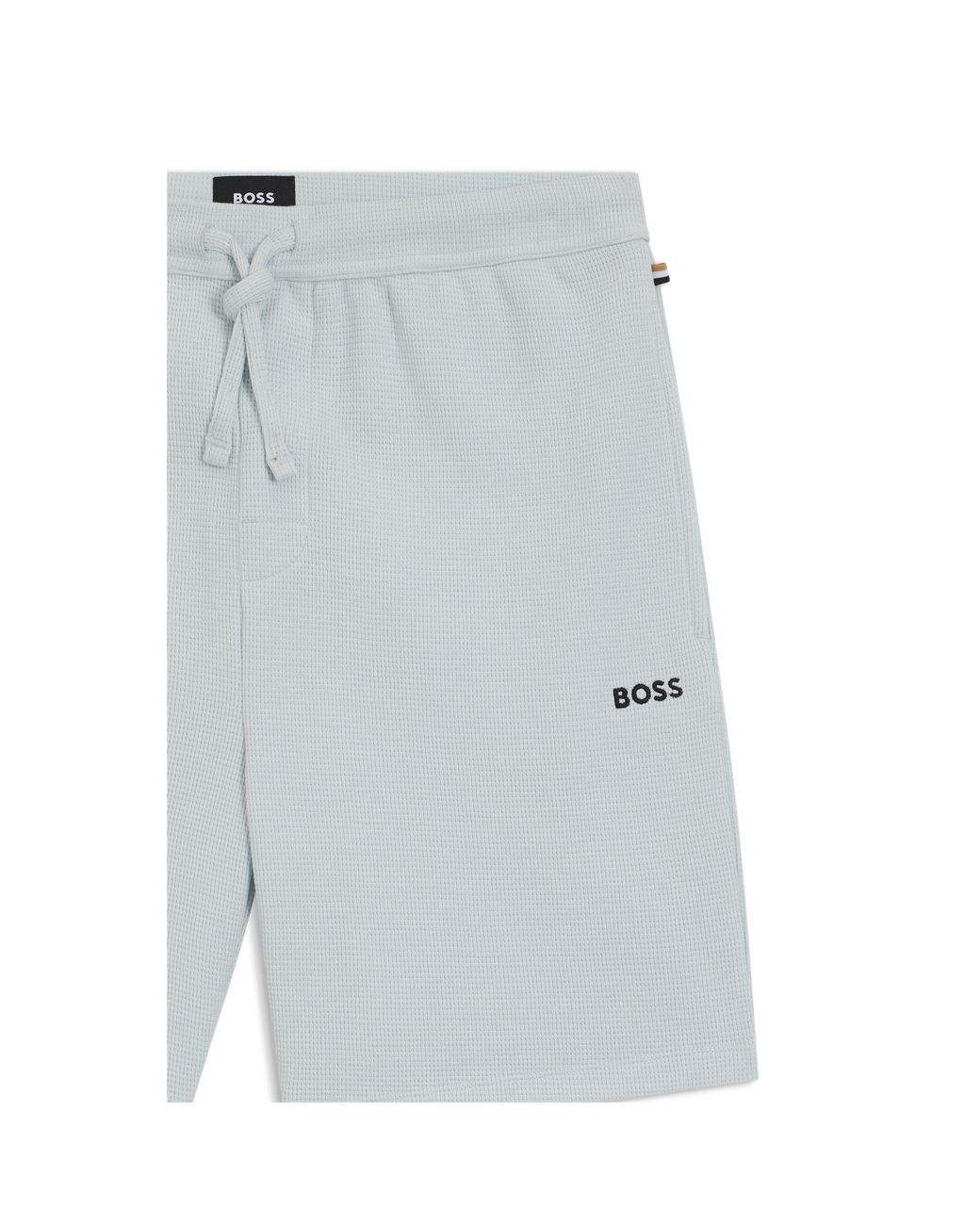 Boss Blue Waffle Pyjama Shorts for men