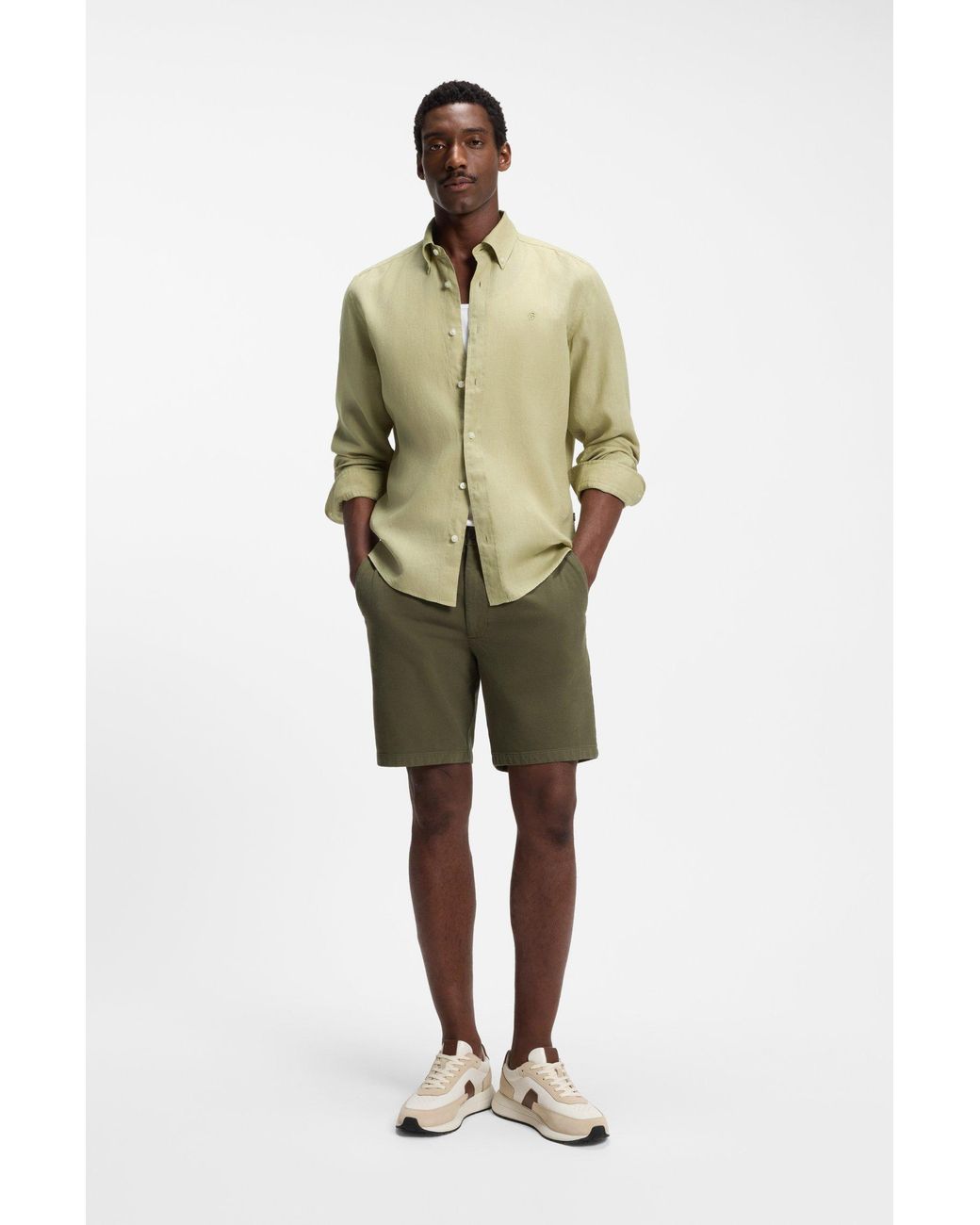 Camicia Regular-Fit di Boss in Green da Uomo