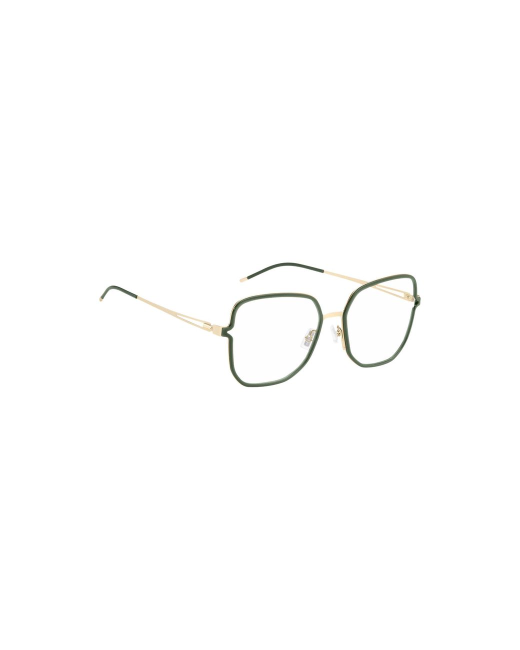 Boss Green Optical Frames With Forked Temples And Branded Chain