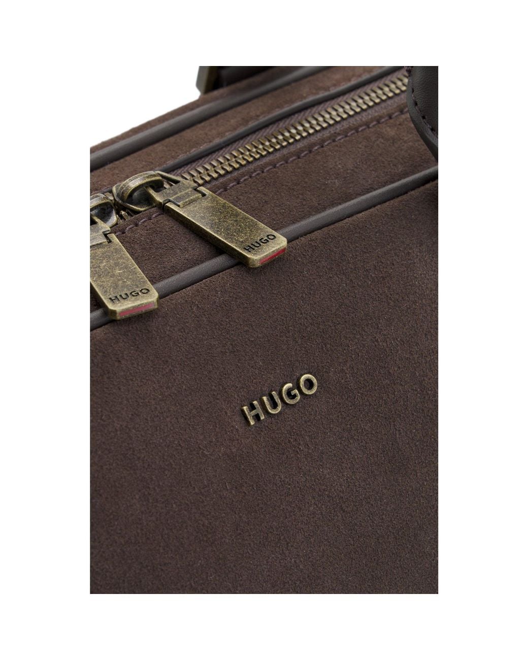 HUGO Brown Holdall With Detachable Shoulder Strap for men