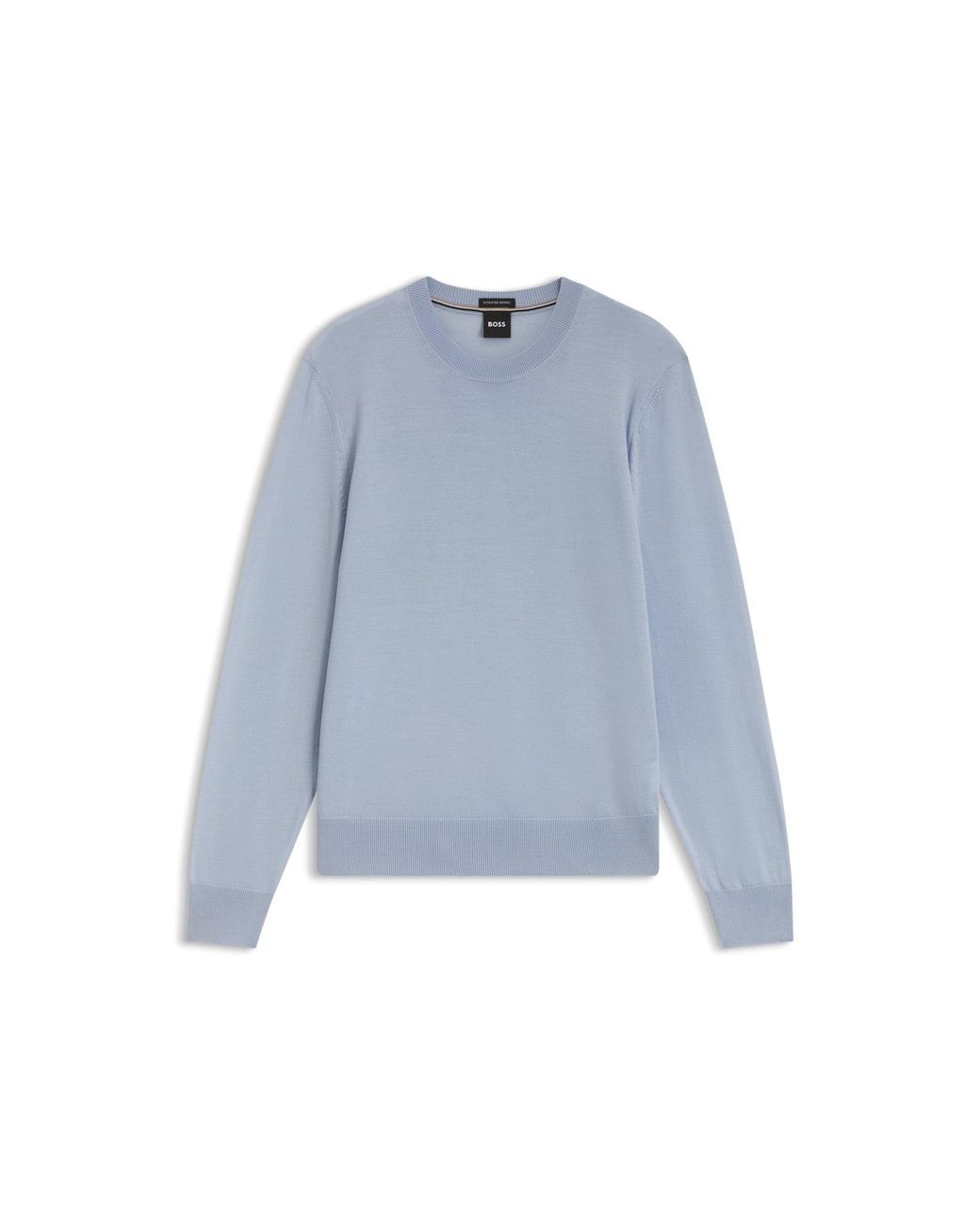 Boss Blue Merino-Wool Sweater for men