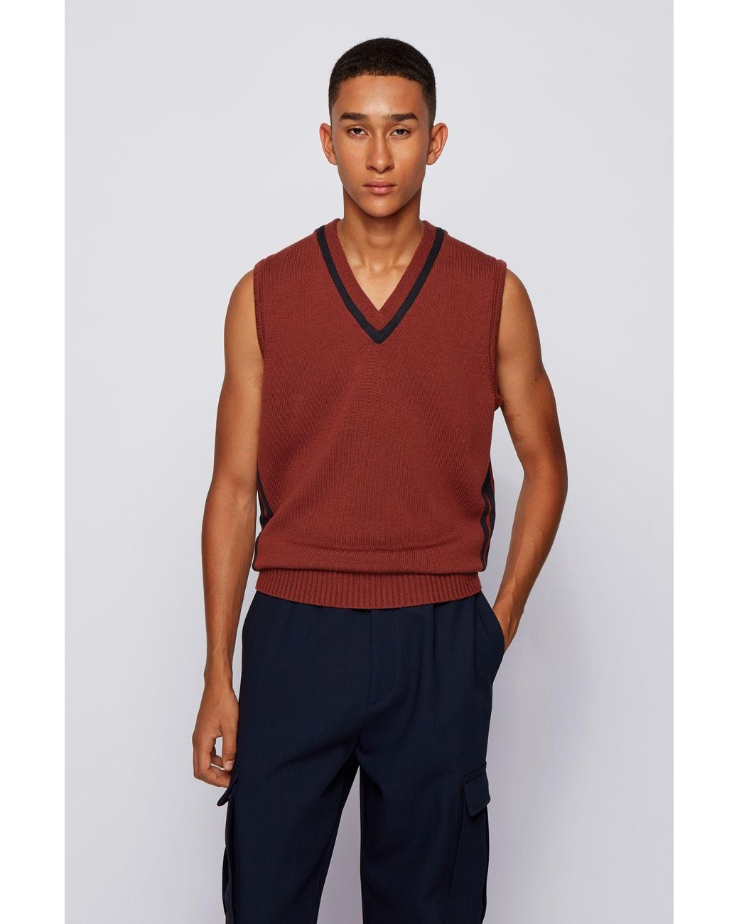 boss sleeveless jumper