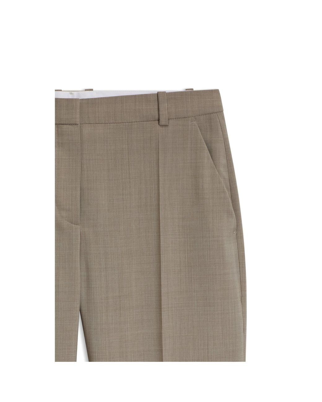 Boss Natural Virgin-Wool Trousers