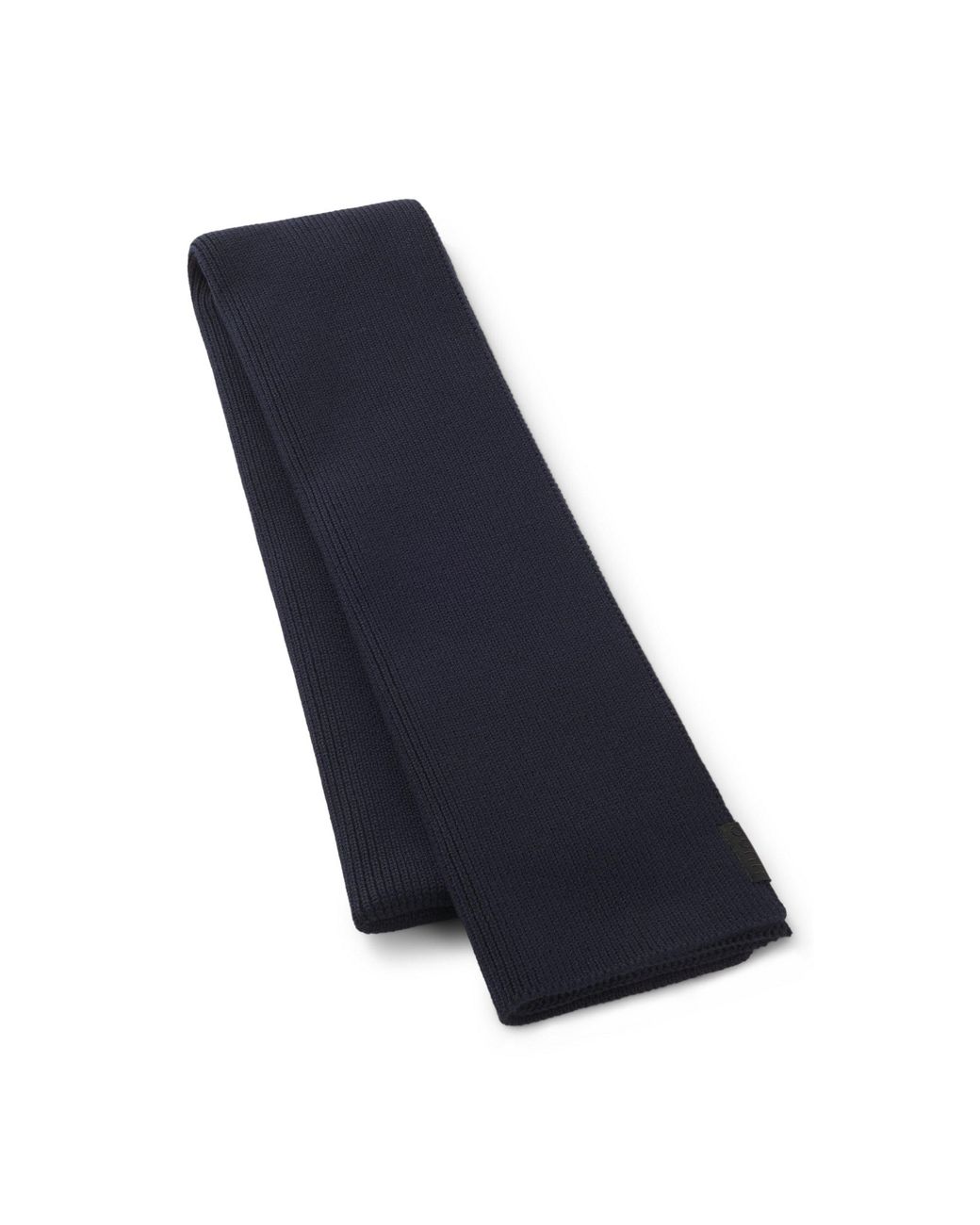 HUGO Blue Cotton Scarf With Ribbed Structure for men