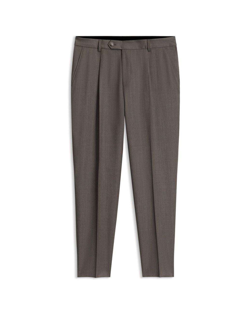Boss Gray Tapered-Fit Trousers for men
