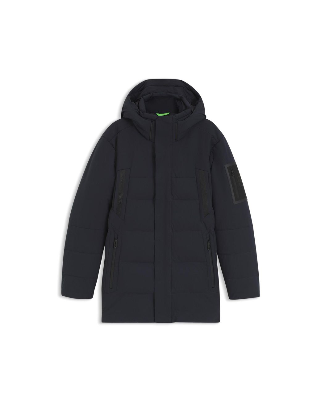 Boss Blue Water-Repellent Parka Jacket With Down Filling for men