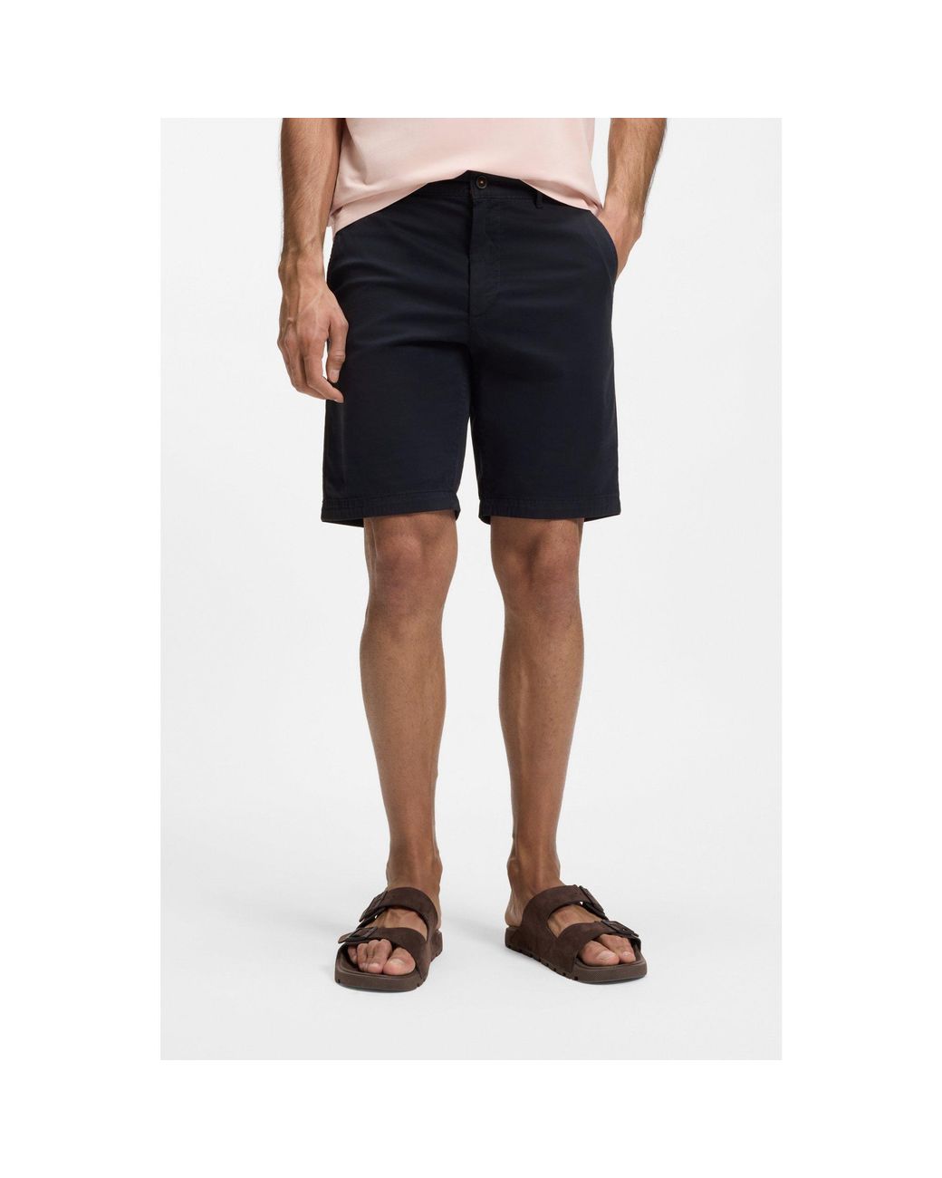 Boss Blue Slim-Fit Shorts for men