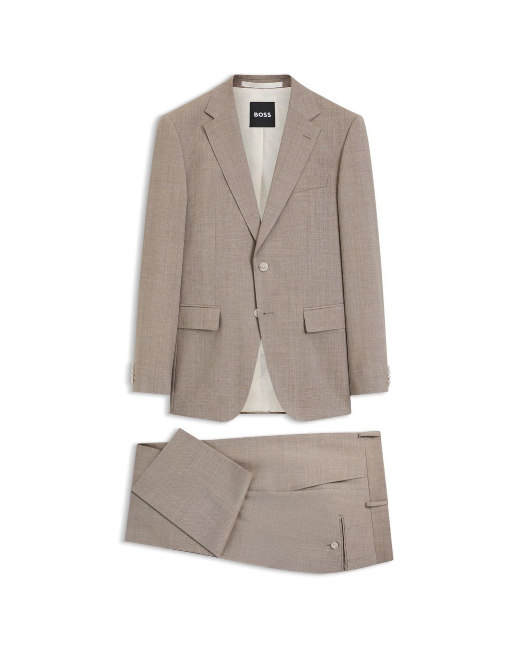 Boss White Two-Piece Slim-Fit Suit for men