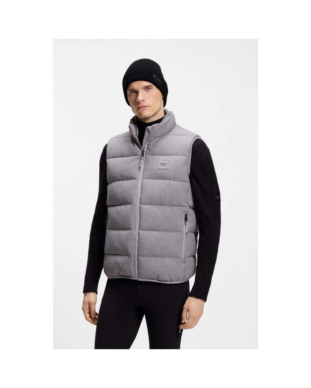 Boss Black Equestrian Beanie Hat for men