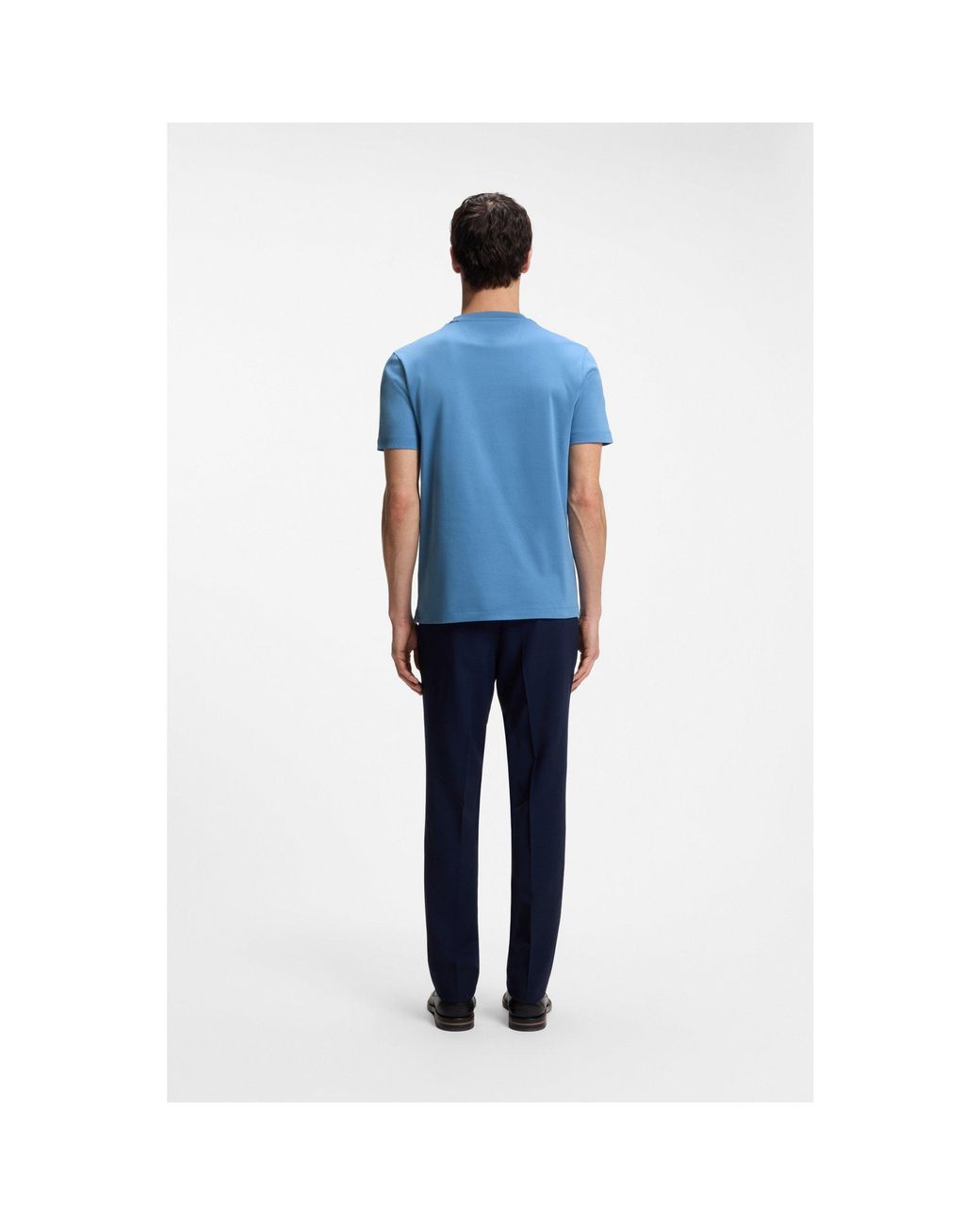 Boss Blue Crew-Neck T-Shirt for men