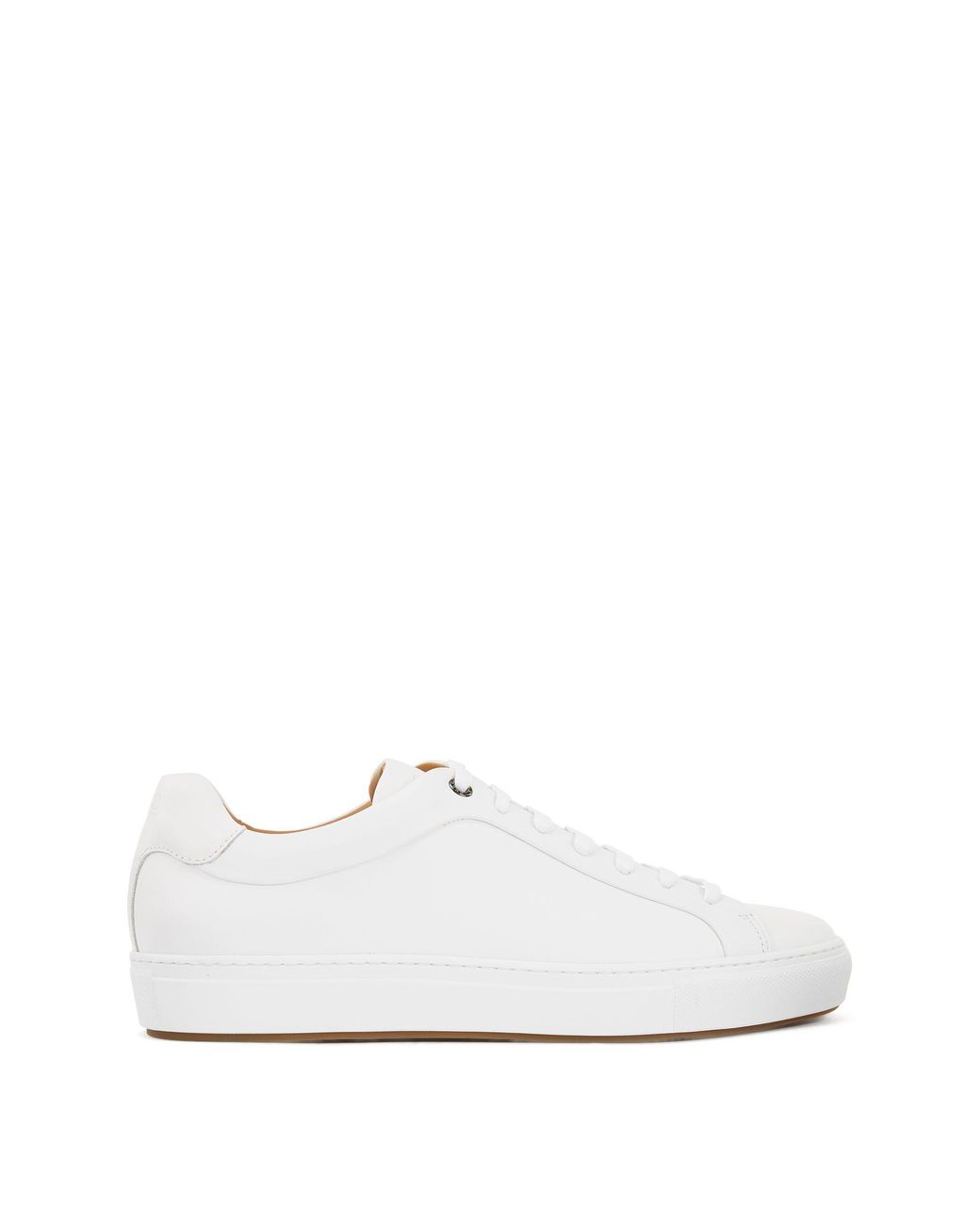 BOSS by Hugo Boss Leather Sneaker | Mirage Tenn in White Leather (White ...