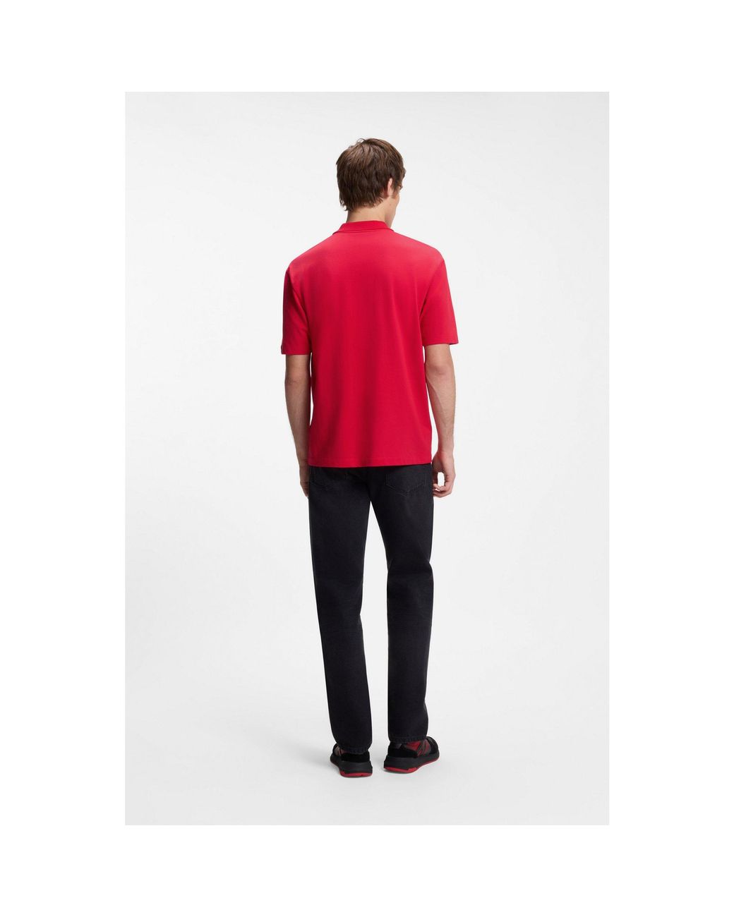HUGO Red X Rb Piqué Polo Shirt With Bull Motif for men