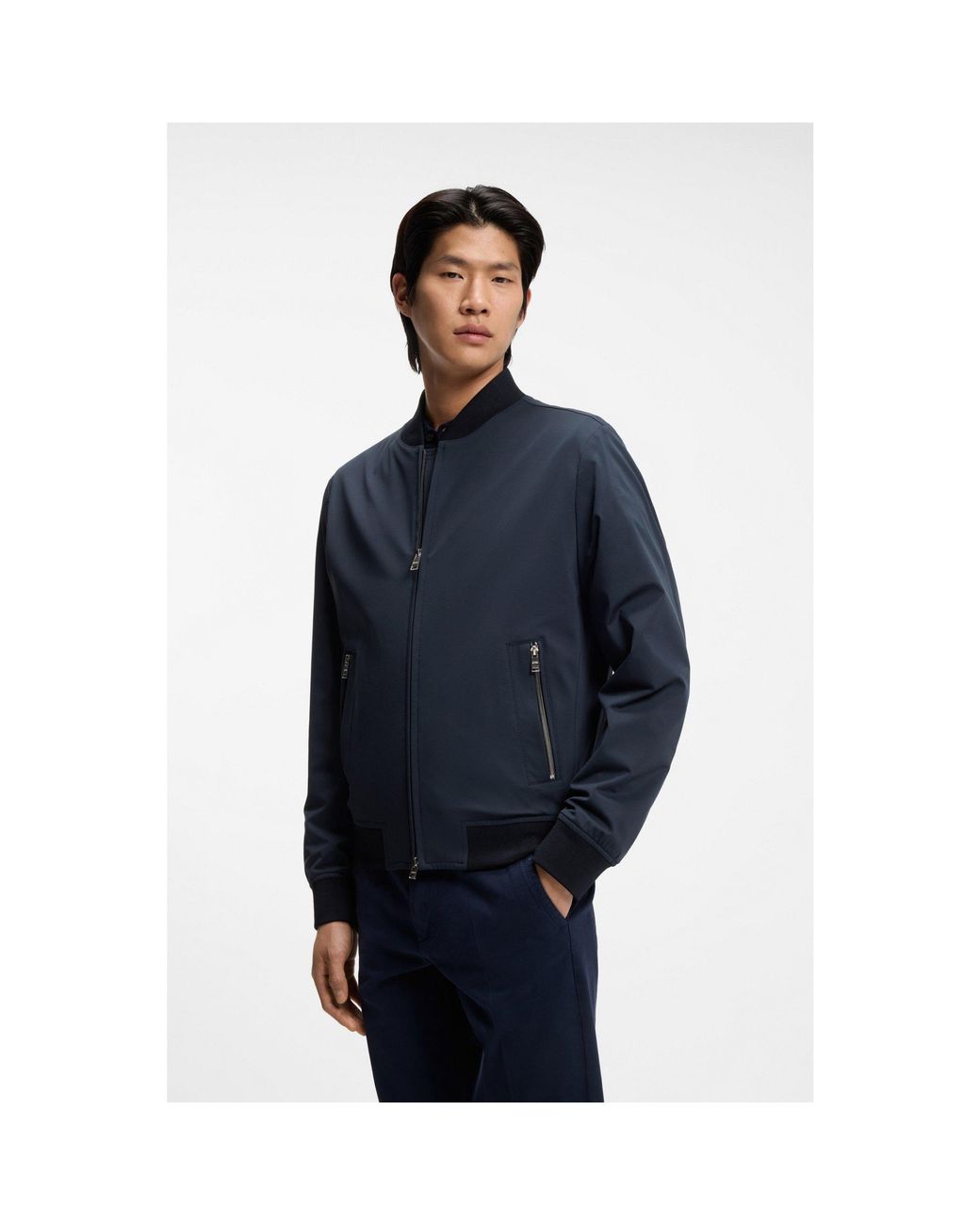 Boss Blue Slim-Fit Jacket for men