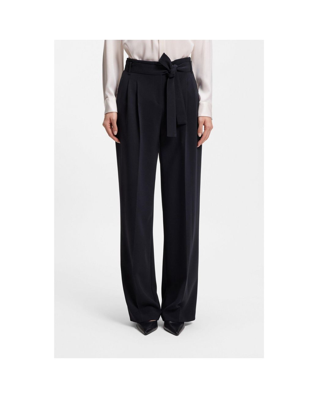 Boss Blue Relaxed-Fit Trousers