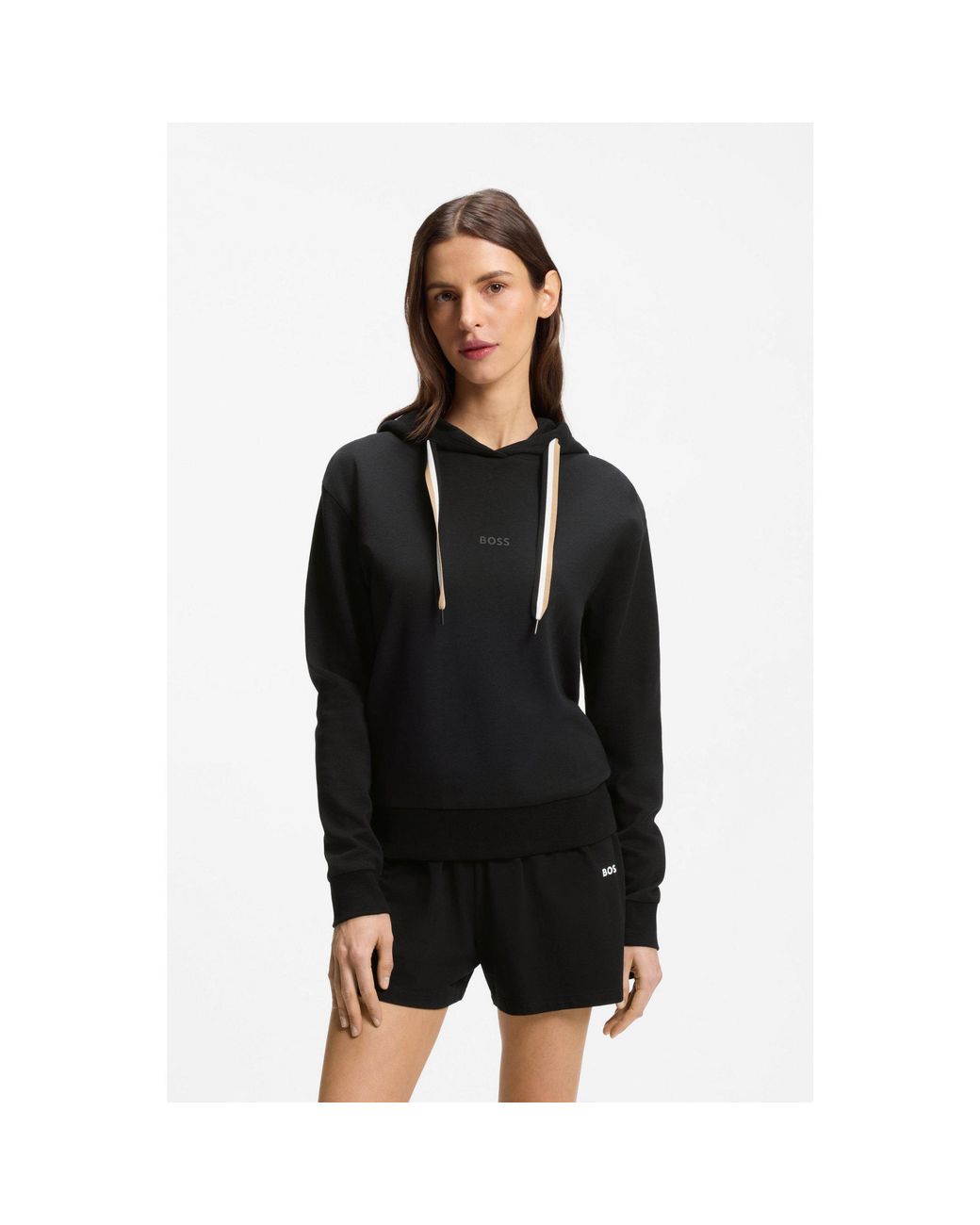 Boss Black Logo-Detail Hoodie