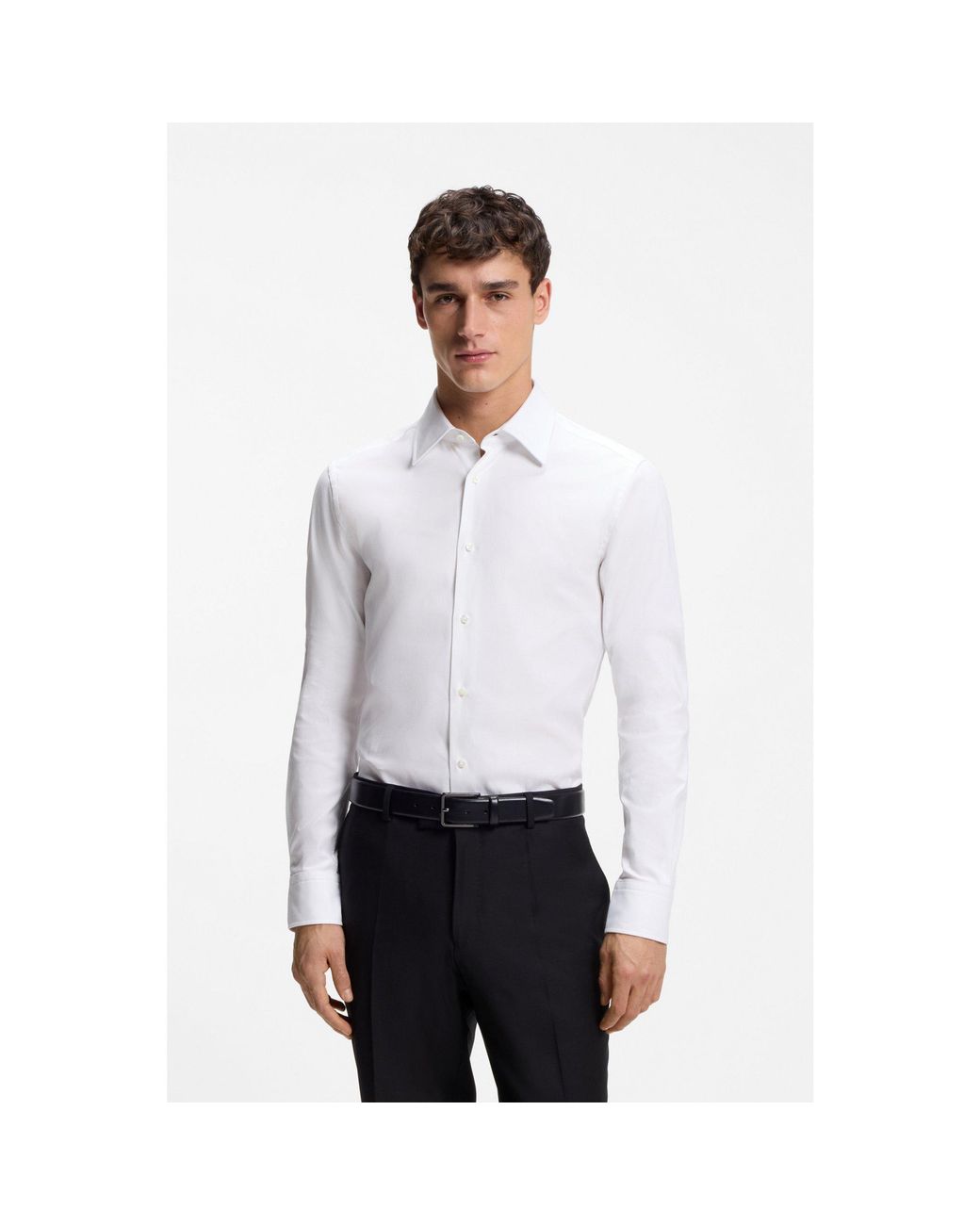 Boss White Slim-Fit Shirt for men