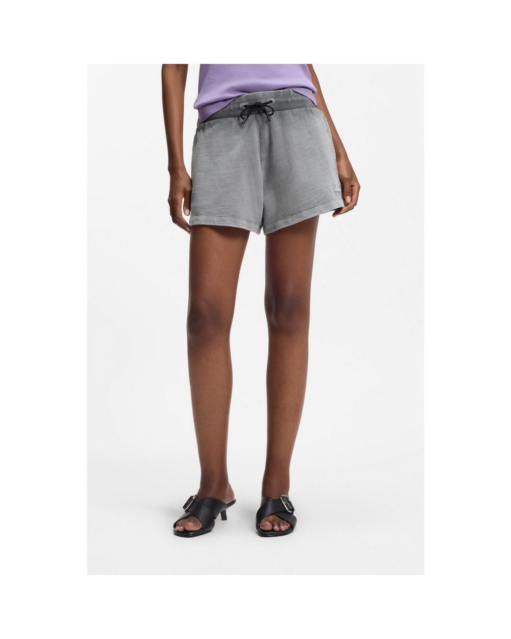 HUGO Gray Relaxed-Fit Shorts