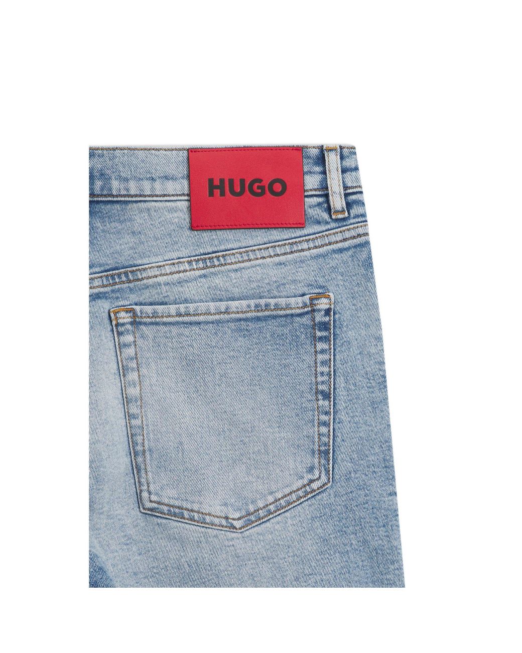 HUGO Blue Tapered-Fit Shorts for men