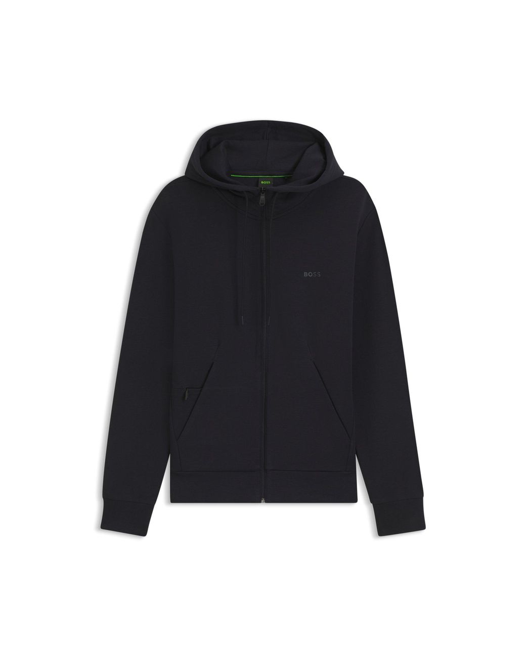 Boss Blue Zip-Up Hoodie for men
