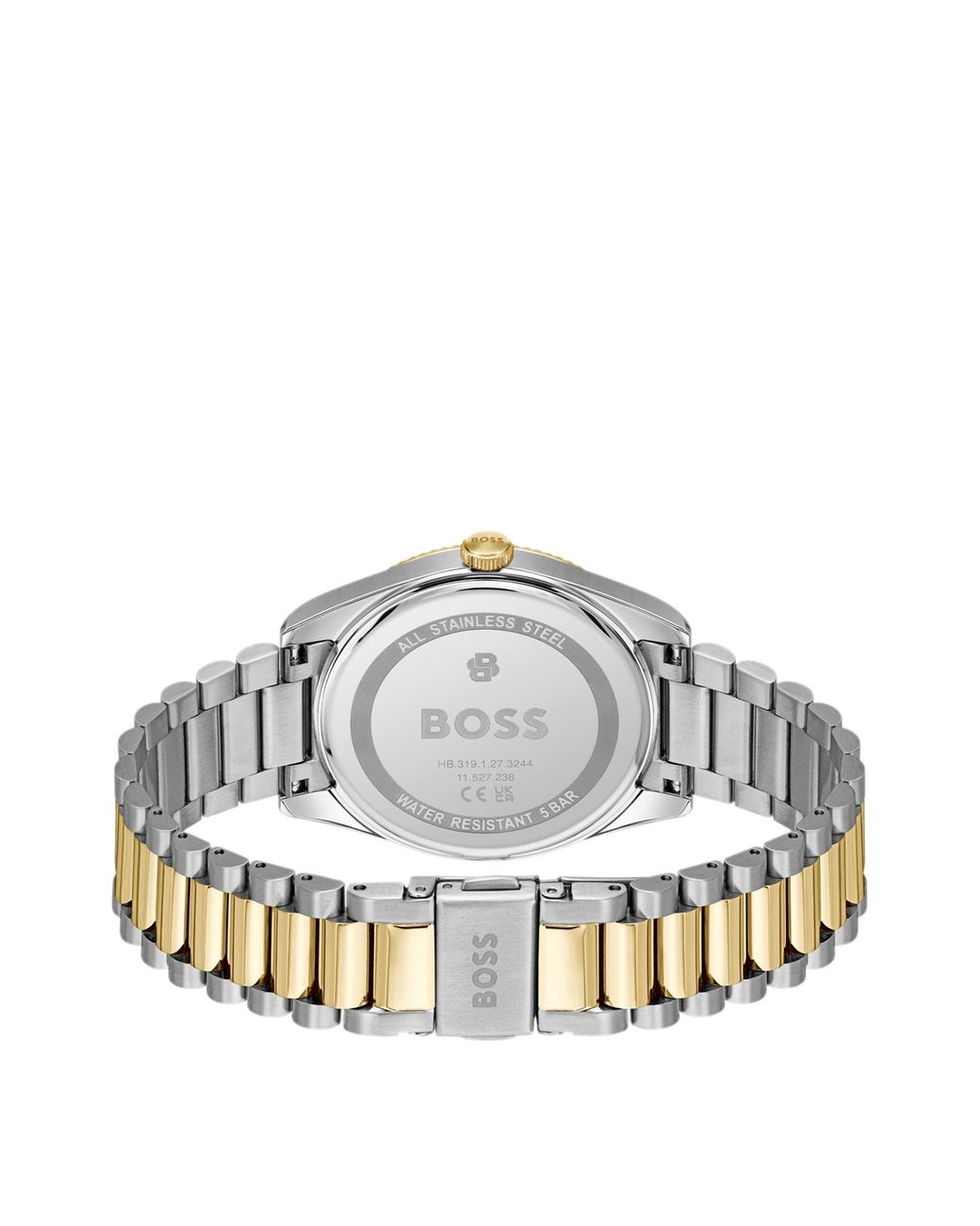 Boss Tweekleurig Cheswick-Horloge Met Gegroefde Lunette in het Metallic voor heren