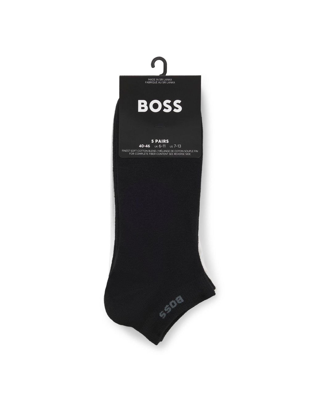 Boss Black Five-Pack Of Ankle-Length Socks for men