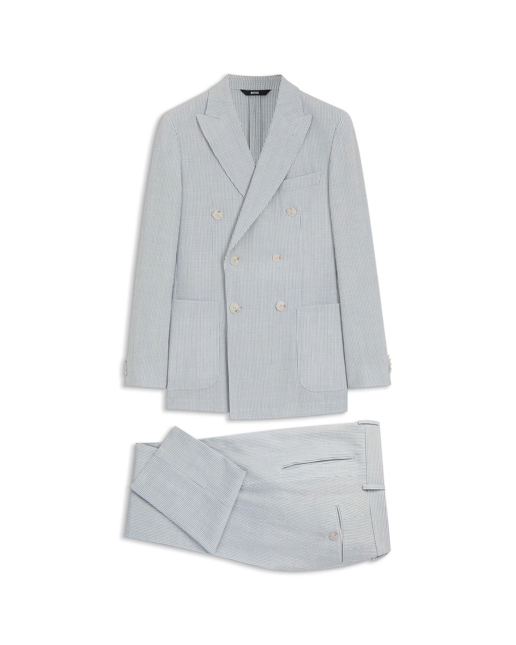 Boss Gray Two-Piece Slim-Fit Suit for men