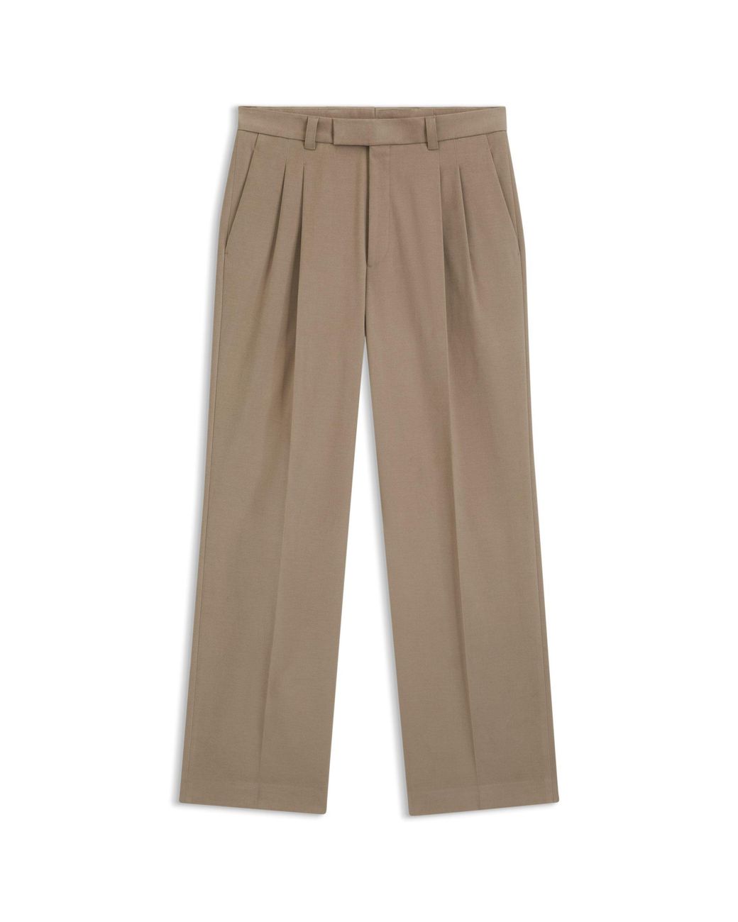 Boss Natural Relaxed-Fit Formal Trousers for men