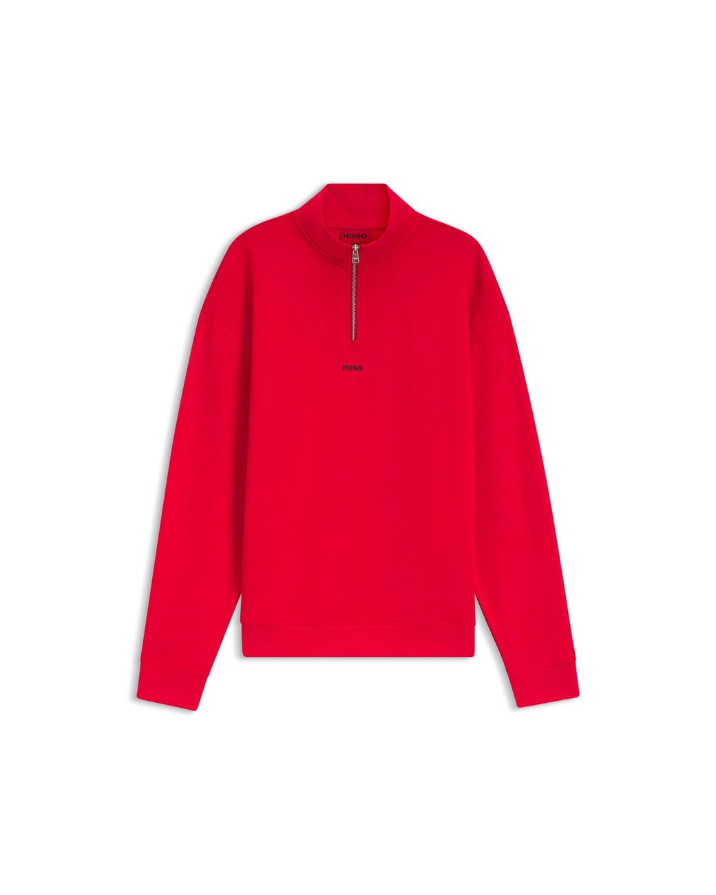 HUGO Red Cotton Sweatshirt for men
