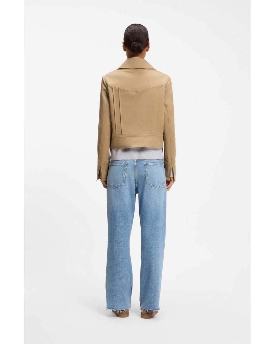 Boss Regular-Fit Blazer in het Natural