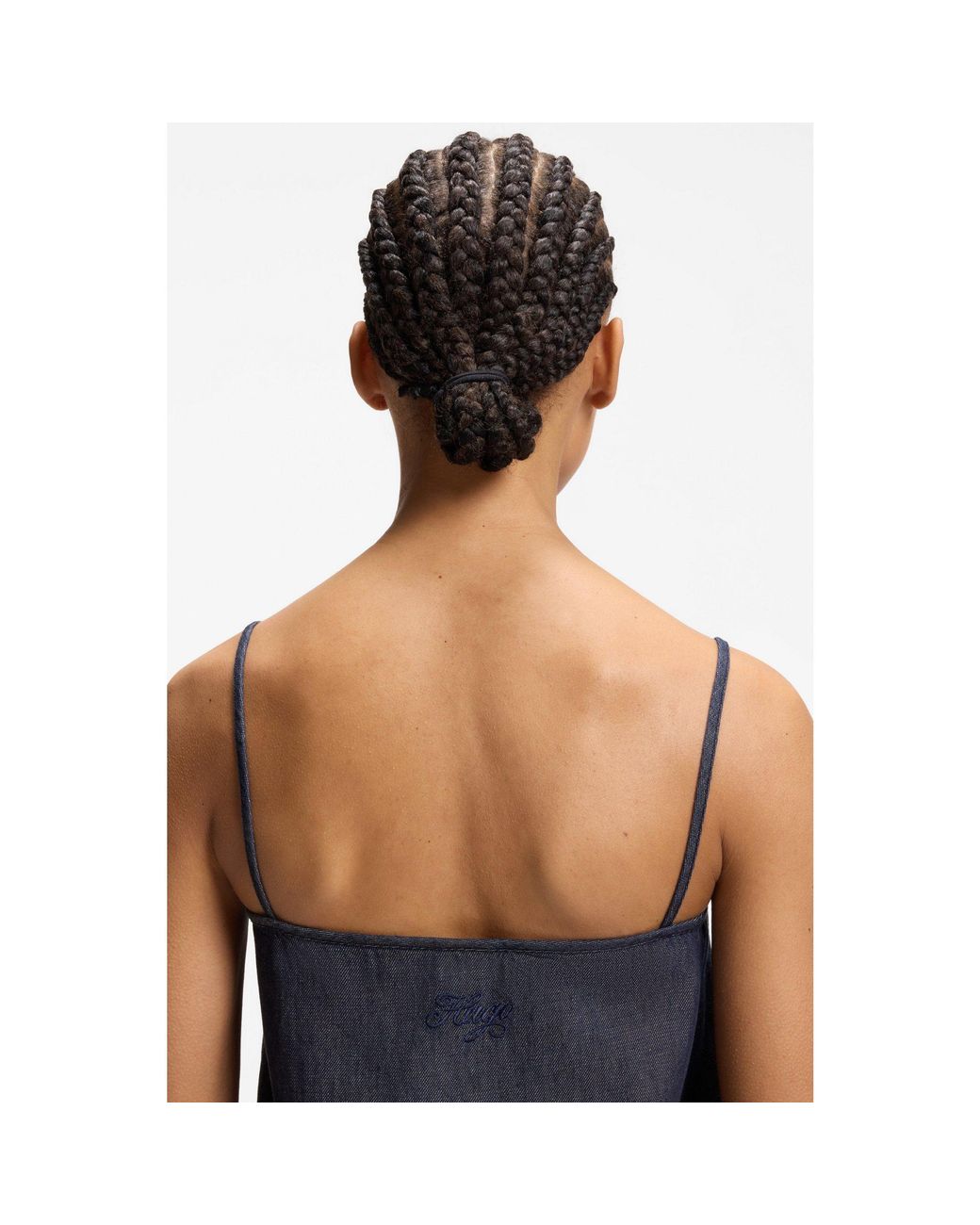 HUGO Blue Spaghetti-Strap Dress