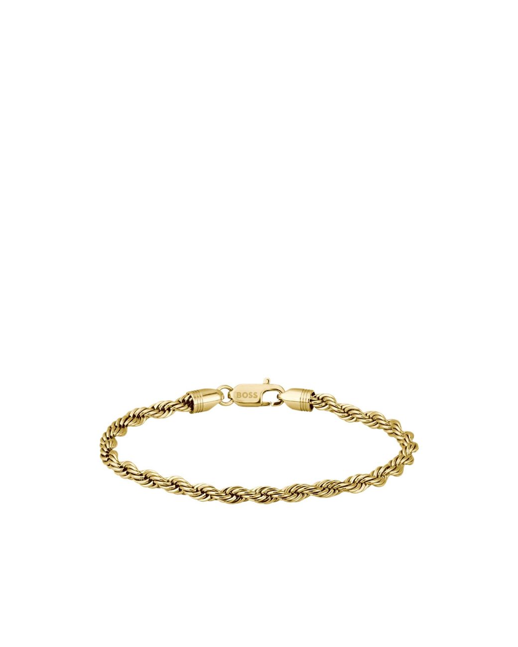 Boss Natural Tone Cuff With Rope-Style Chain for men