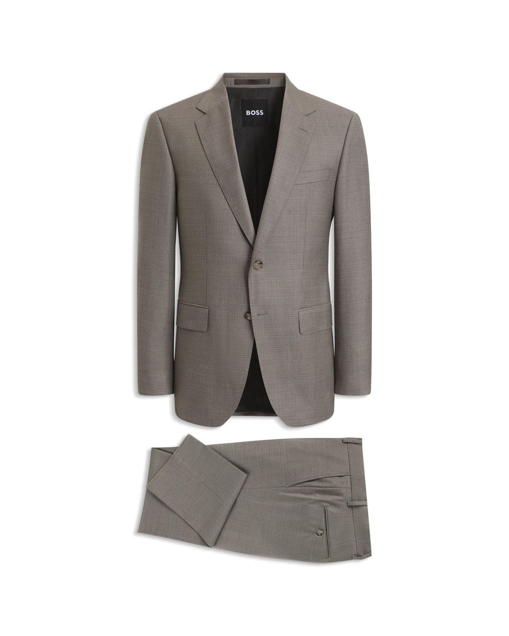 Boss Gray Two-Piece Slim-Fit Suit for men